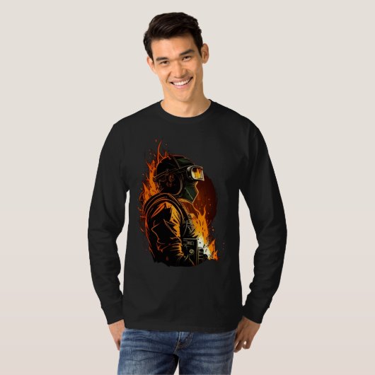Cool Fire Welder Worker T-shirt (Voorkant volledig)