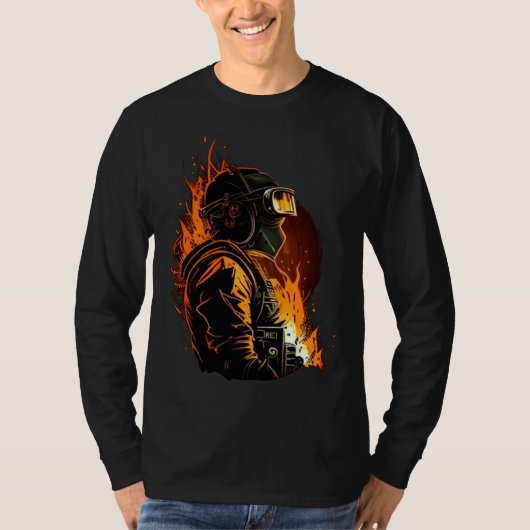Cool Fire Welder Worker T-shirt (Voorkant)
