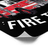 Cool Firefighter Design For Men Women Firemen Fire Poster (Hoek)