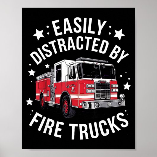 Cool Firefighter Design For Men Women Firemen Fire Poster (Voorkant)