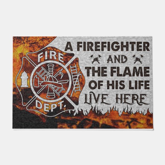 Cool Firefighter Doormat, New Couples Deurmat (Voorkant)