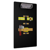 Cool Firefighter Uniform Funny DIY Halloween Klembord (Rechts)