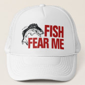 Cool Fish Angst Vist Trucker Hat Trucker Pet (Voorkant)
