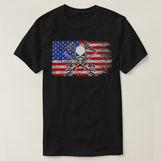 Cool Fish bang voor me Amerikaanse vlag Pride Amer T-shirt (Design voorkant)
