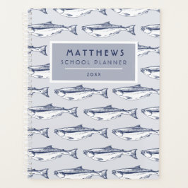 Cool Fish Pattern Personalized School Planner