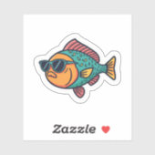Cool Fish with Sunglasses Sticker (Vel)