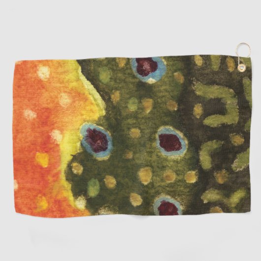 Cool Fisherman's Brook-forel Vist Golfhanddoek (Horizontaal)