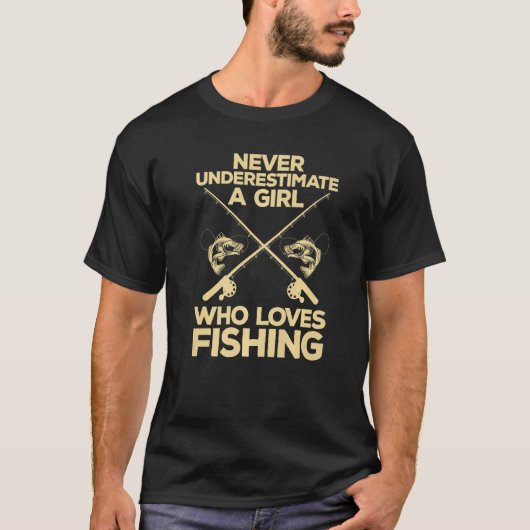 Cool Fishing For Women Girls Fisherman Fish Lure S T-shirt (Voorkant)