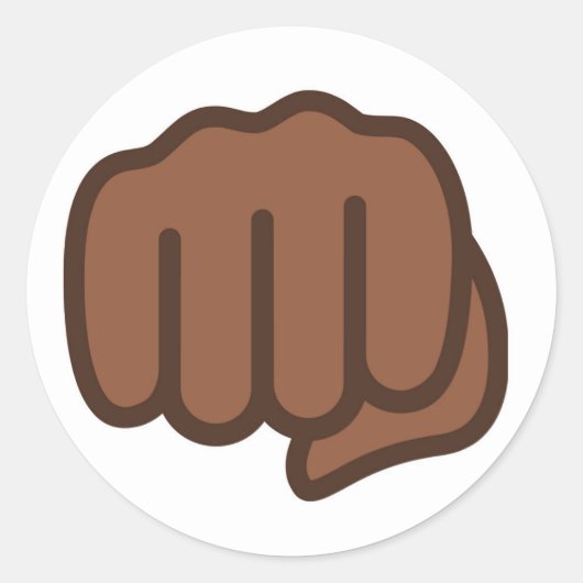 Cool Fist Bump Emoji Ronde Sticker (Voorkant)