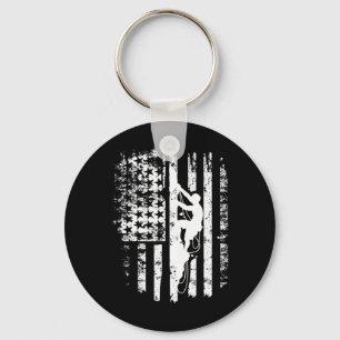 Cool Flag Rock klimcadeau shirt klimmer Boulder Sleutelhanger