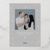 Cool Flakes Folie Happy New Year fotokaart Folie Feestdagenkaart (Achterkant)