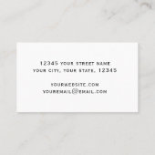 Cool Flame Red Oranje Yellow Masculine kleurig Visitekaartje (Achterkant)