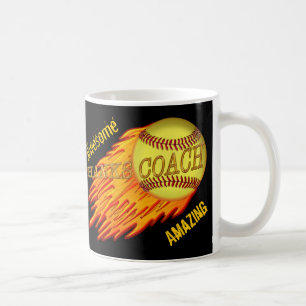 Cool Flaming SOFTBALL COACH GIFTS ZIJN  Koffiemok