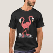 Cool Flamingo Animal Bird Skulls Fun T-shirt (Voorkant)