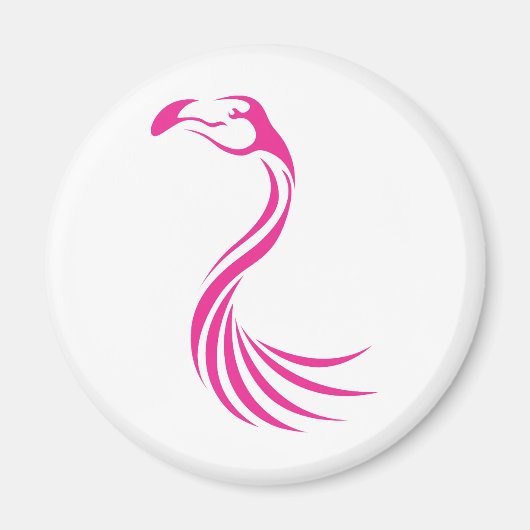 Cool Flamingo Greater Swish Logo Icon Style Magneet (Voorkant)