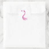 Cool Flamingo Greater Swish Logo Icon Style Ronde Sticker (Tas)
