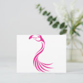 Cool Flamingo Greater Swish Logo Style Briefkaart (Staand voorkant)