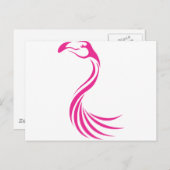 Cool Flamingo Greater Swish Logo Style Briefkaart (Voorkant / Achterkant)