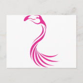 Cool Flamingo Greater Swish Logo Style Briefkaart (Voorkant)