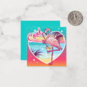 Cool Flamingo Notitiekaartje (Voorkant / Achterkant in situ)