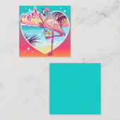 Cool Flamingo Notitiekaartje (Voorkant / Achterkant)