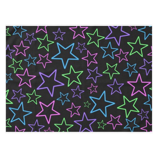 Cool, flauw, helder dynamisch neonstaarpatroon tafelkleed (Voorkant (Horizontaal))