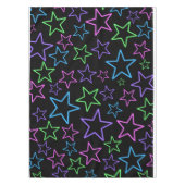 Cool, flauw, helder dynamisch neonstaarpatroon tafelkleed (Voorkant)