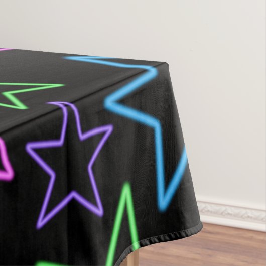 Cool, flauw, helder dynamisch neonstaarpatroon tafelkleed (Voorbeeld)