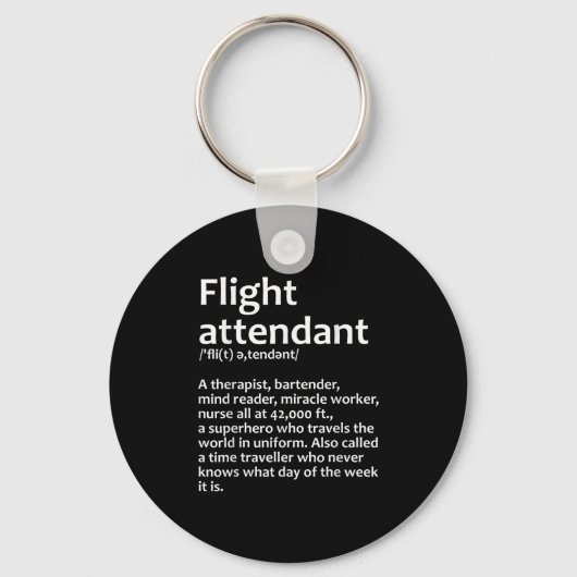 Cool Flight Attendant Design For Men Women Flight  Sleutelhanger (Voorkant)