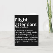 Cool Flight Attendant Design voor mannen Vrouwen V Kaart (Voorkant)
