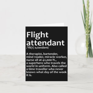 Cool Flight Attendant Design voor mannen Vrouwen V Kaart