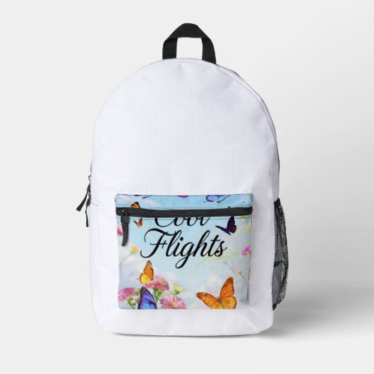 Cool Flights Vlinder Bedrukte Rugzak (Voorkant)