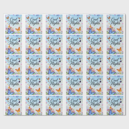 Cool Flights Vlinder Cadeaupapier (Vlak)