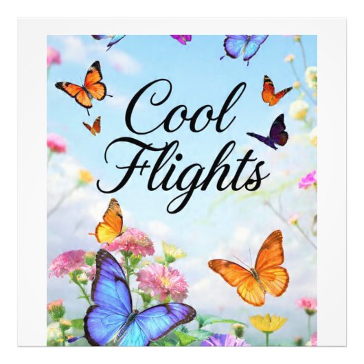 Cool Flights Vlinder Foto Afdruk (Voorkant)