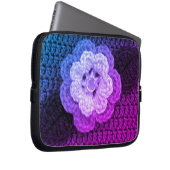 Cool Floral Artisan Haakprint Electronics Bag Laptop Sleeve (Voorkant Rechts)