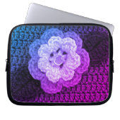 Cool Floral Artisan Haakprint Electronics Bag Laptop Sleeve (Voorkant)