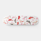 Cool Floral Japanse Koi Persoonlijk Skateboard (Horizontaal)