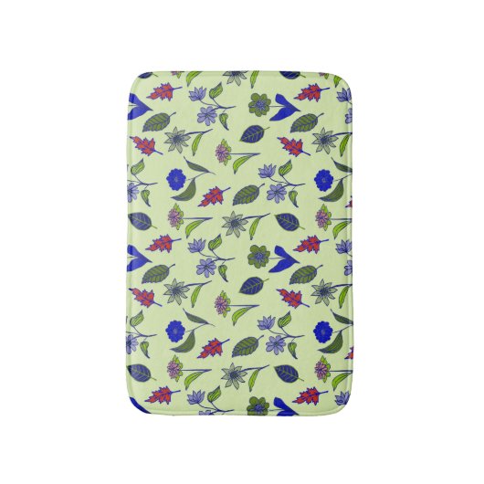 Cool Floral Pattern Badmat (Voorkant Verticaal)