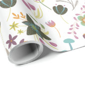 Cool Floral Pattern Cadeaupapier (Rol Hoek)