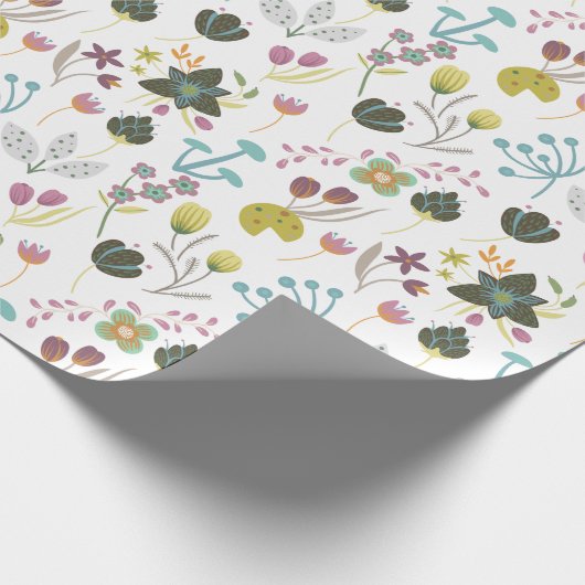 Cool Floral Pattern Cadeaupapier (Hoek)
