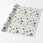 Cool Floral Pattern Cadeaupapier (Uitgerold)