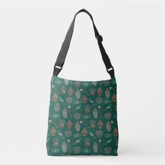 Cool Floral Pattern Crossbody Tas (Voorkant)