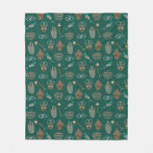 Cool Floral Pattern Fleece Deken (Voorkant)
