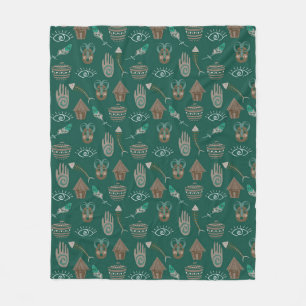 Cool Floral Pattern Fleece Deken