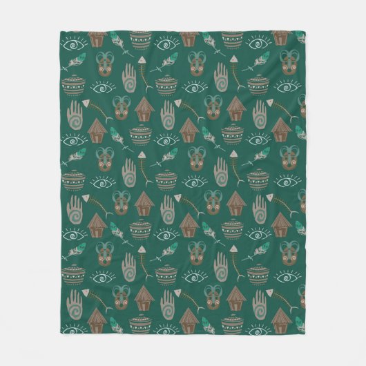 Cool Floral Pattern Fleece Deken (Voorkant)