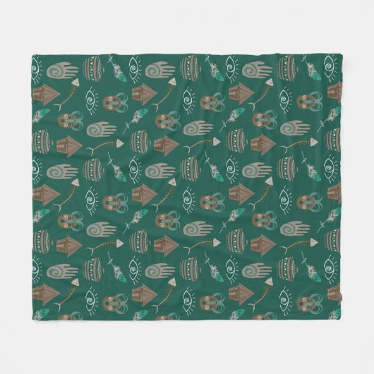 Cool Floral Pattern Fleece Deken (Voorkant (Horizontaal))