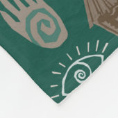 Cool Floral Pattern Fleece Deken (Hoek)