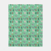 Cool Floral Pattern Fleece Deken (Voorkant)