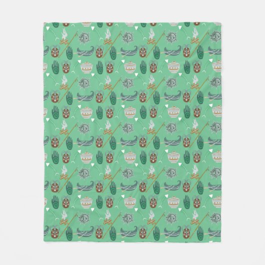 Cool Floral Pattern Fleece Deken (Voorkant)