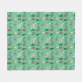 Cool Floral Pattern Fleece Deken (Voorkant (Horizontaal))